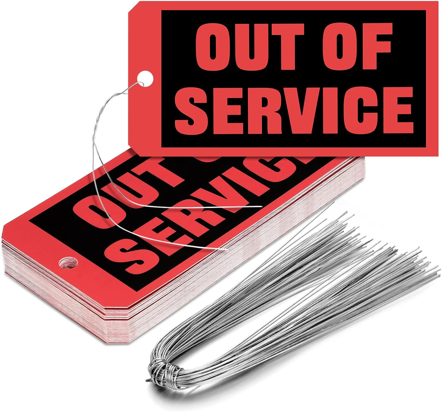 Out of Service Tags 6.22 X 3.15 Inches Maintenance Required Red Tags With