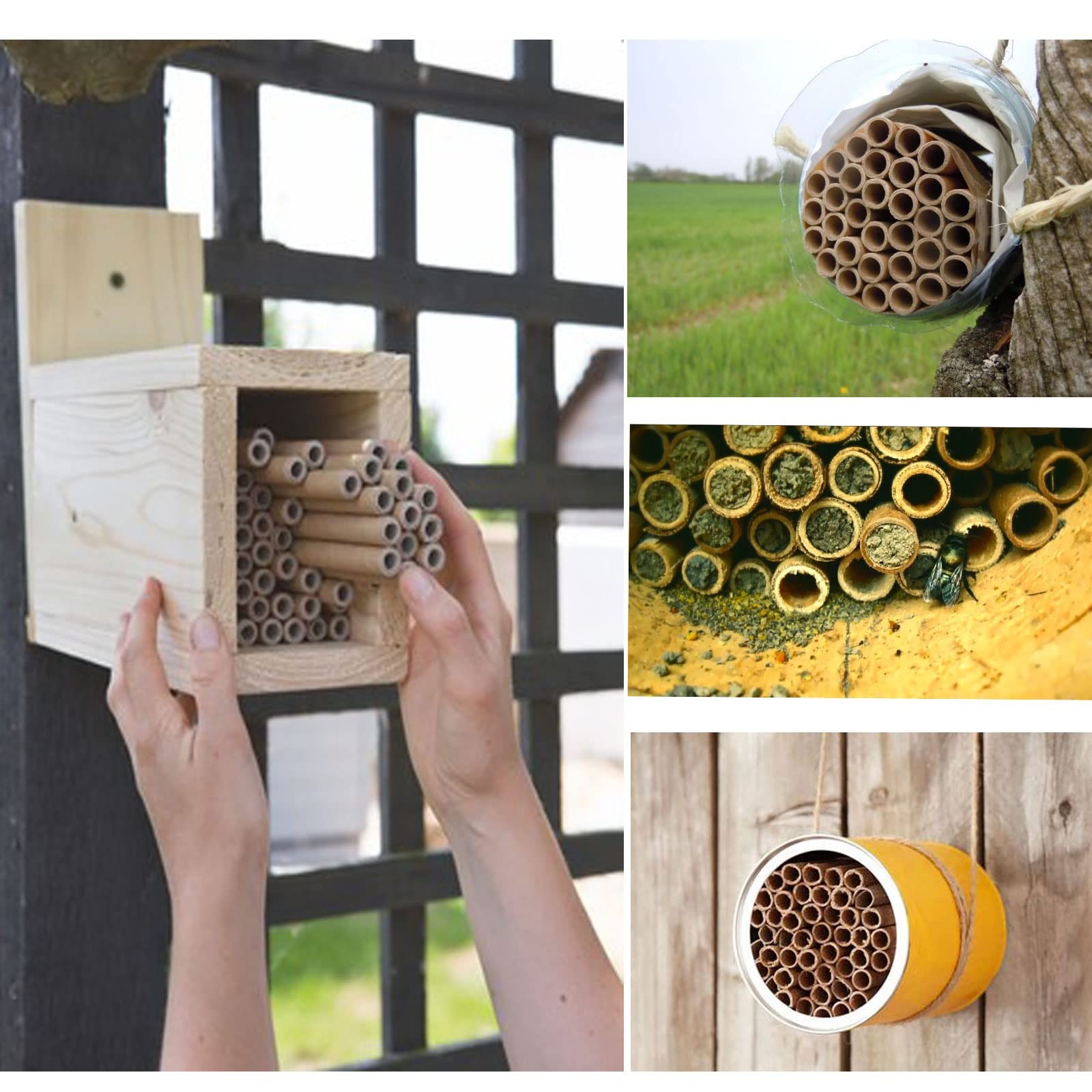 Mason Bee House Nesting Paper Cardboard Tubes Refill Inserts Beekeepers 120PK