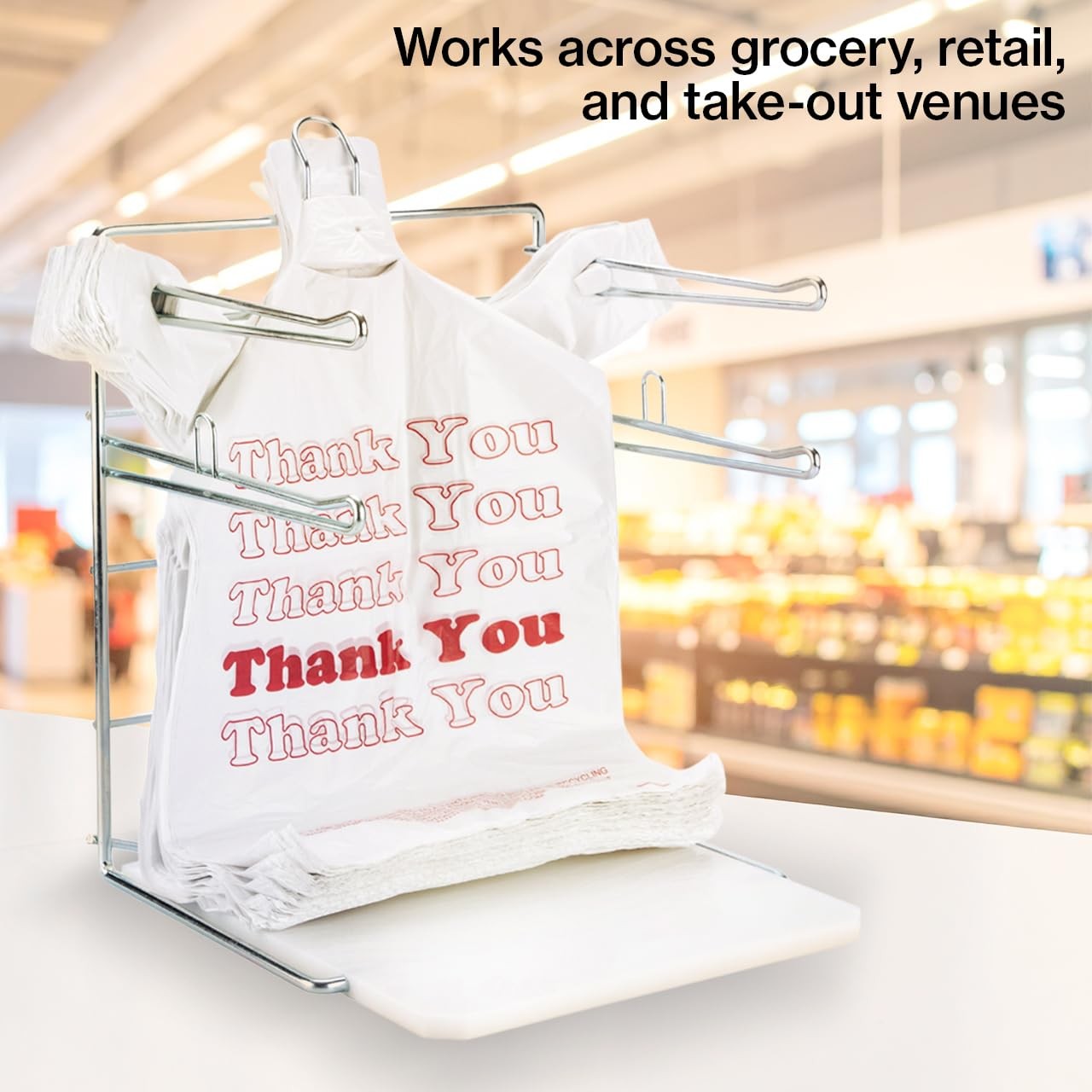 Thank You T-Shirt Bags – Pack of 1000 – (11 ½” x 6 x 21) – Thickness .48mil HDPE
