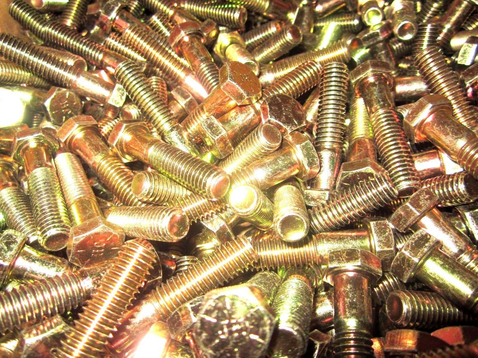1/2-13 X 2 Hex Head Cap Screws Grade 8 Zinc Yellow 250 Pieces