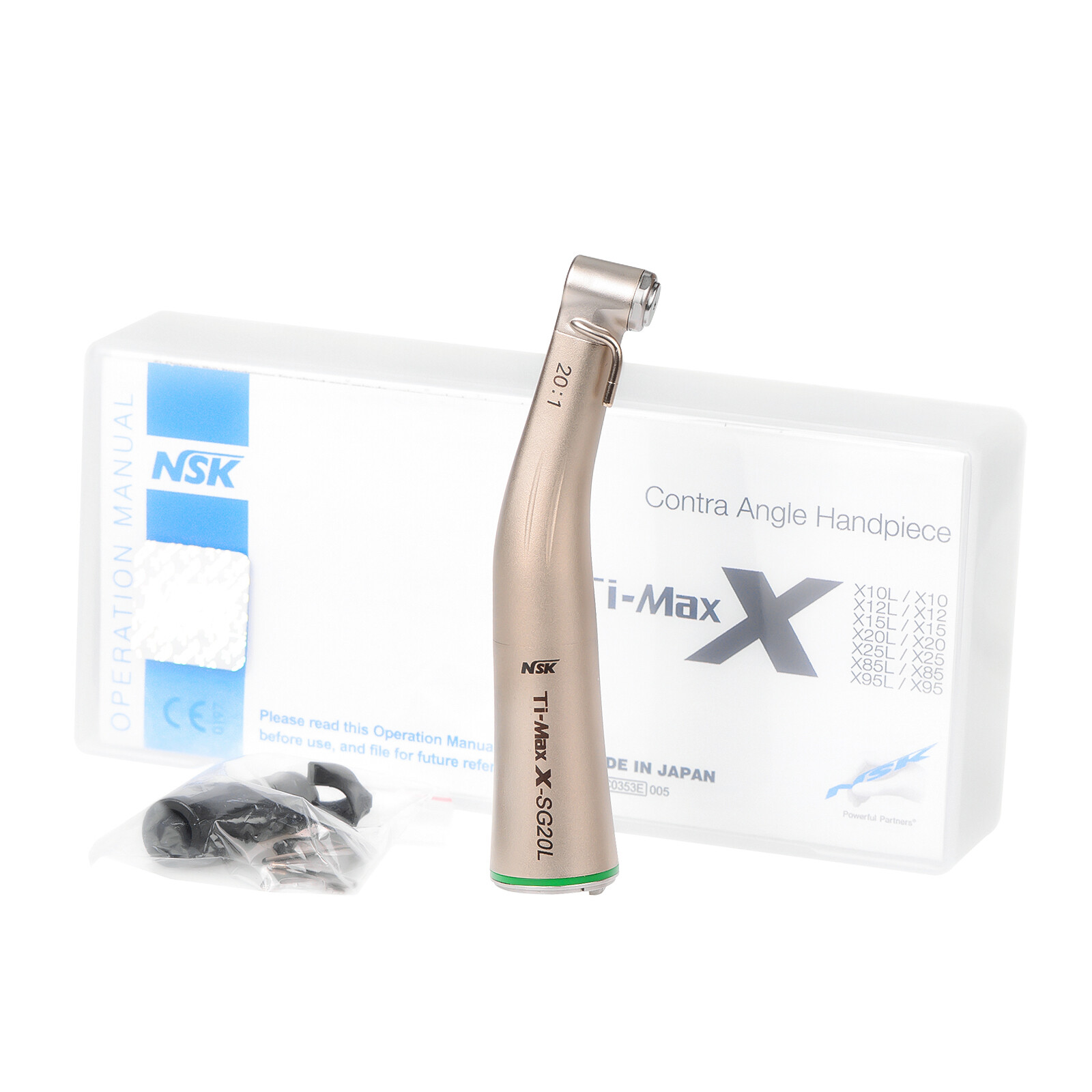 Ti-Max Dental 20:1 Fiber Optic Implant Contra Angle Handpiece SG20L/SG20 Fit NSK