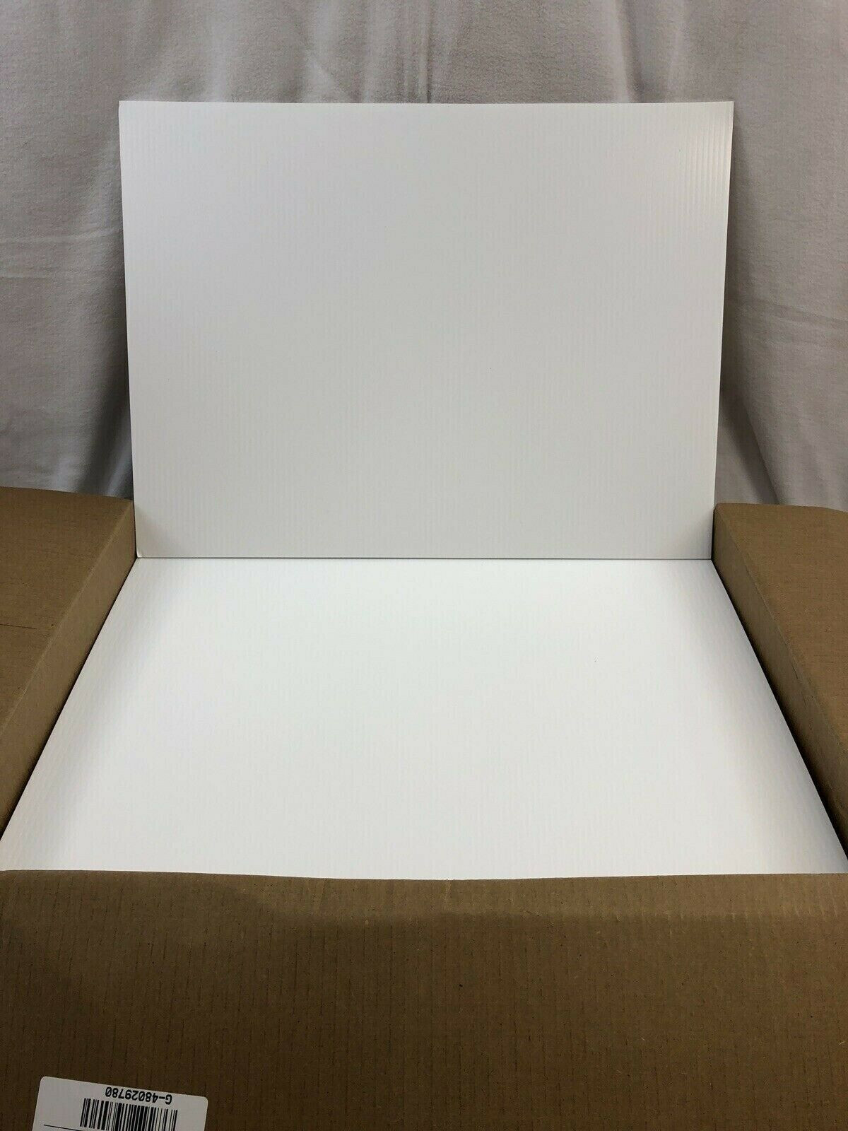 20 Pack Blank Signs 18″ x 24″ x 4 mm Corrugated Plastic, Write Your Own Messages