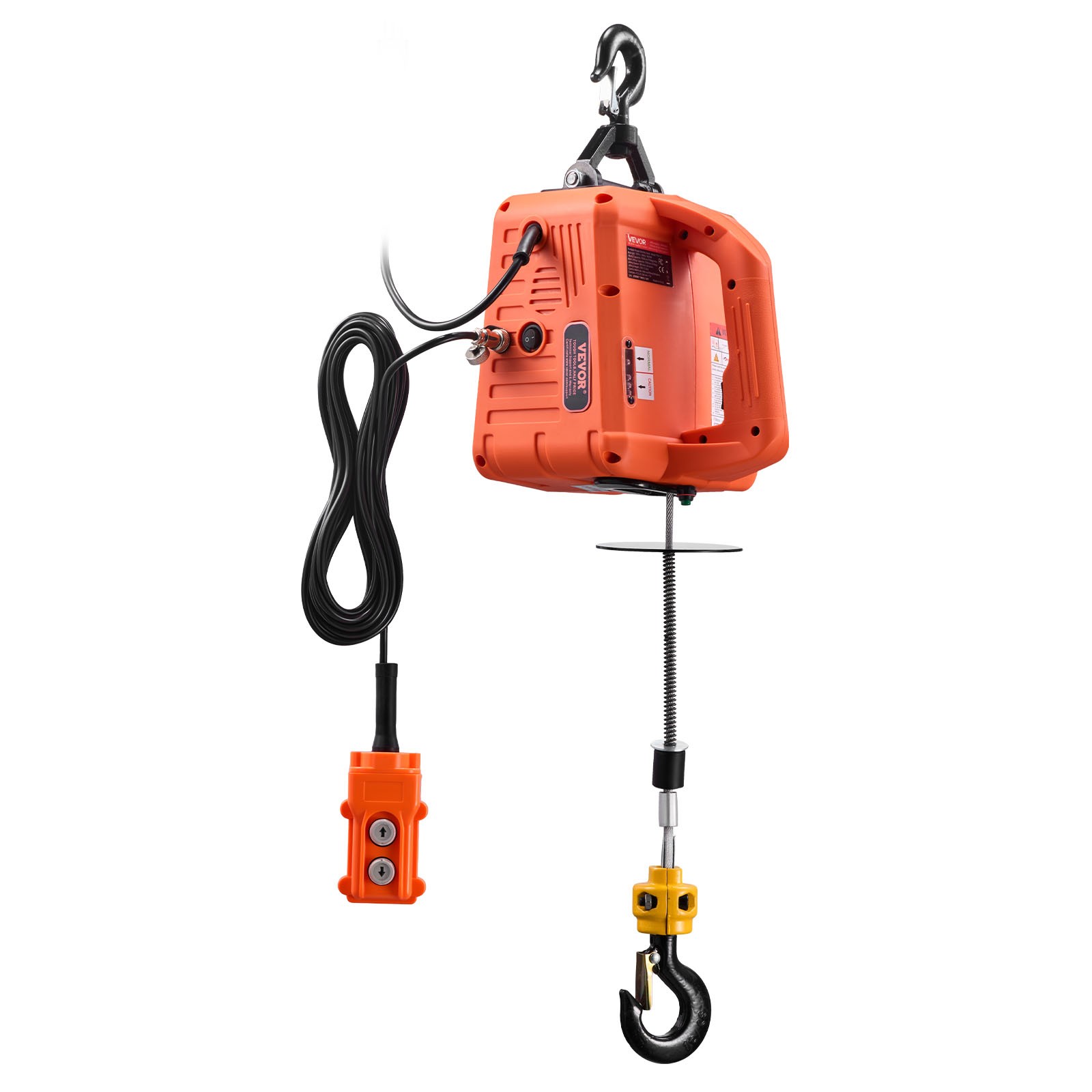 VEVOR 3-in-1 Electric Hoist Winch 1550 lbs Manual Wired Wireless Remote Control