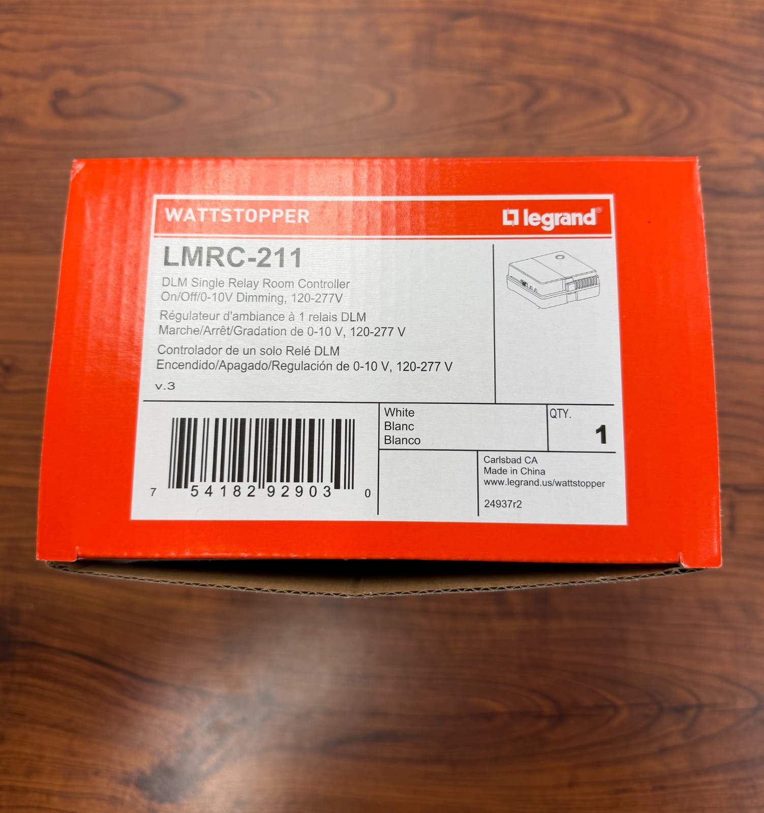 LMRC-211 Wattstopper DLM Single Relay Room Controller On/Off/0-10V Dimming