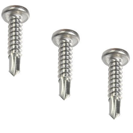 #8 x 2″ Phillips Pan Head Self Drilling Metal Tek Screws Stainless Qty 1000