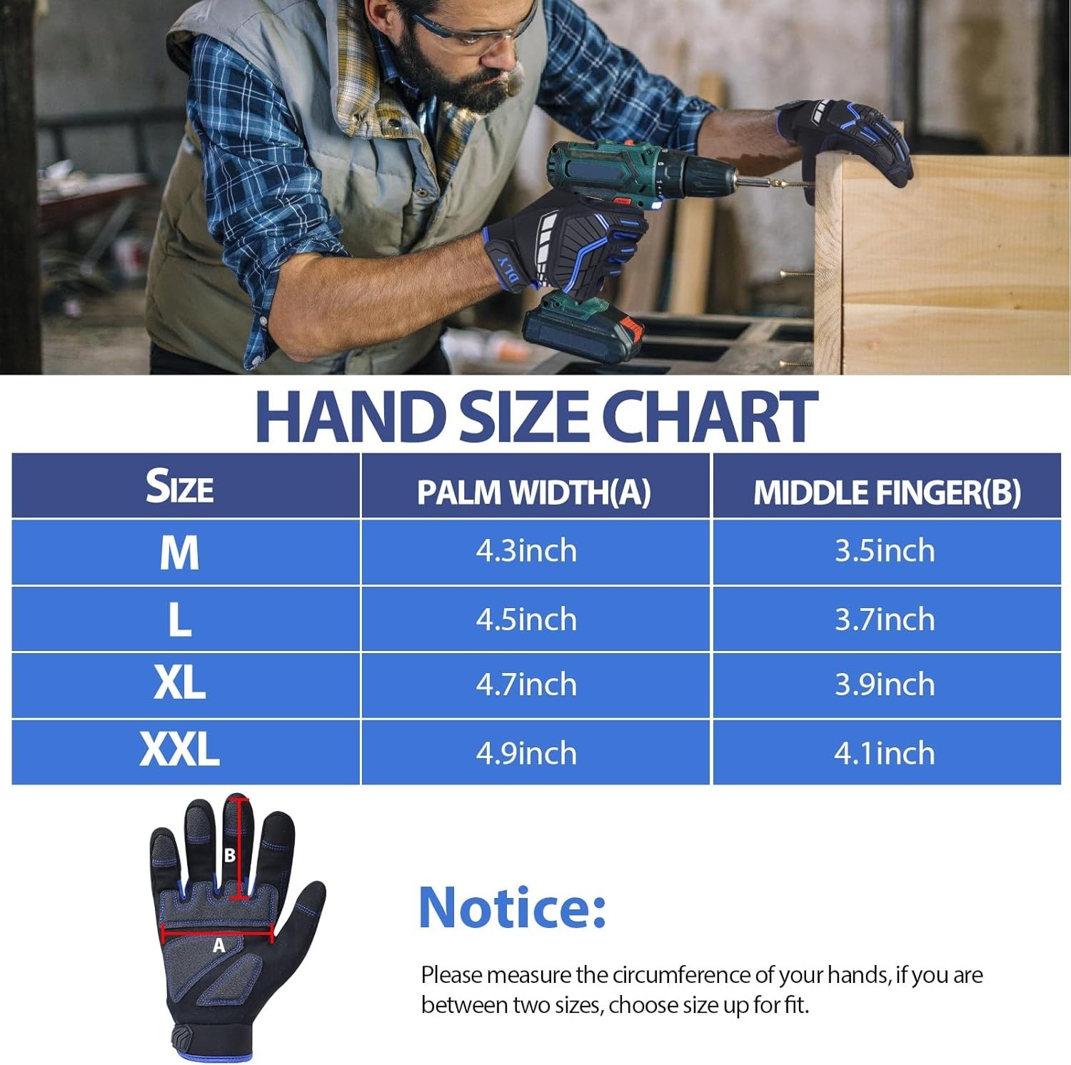 Impact Protection Mechanic Gloves
