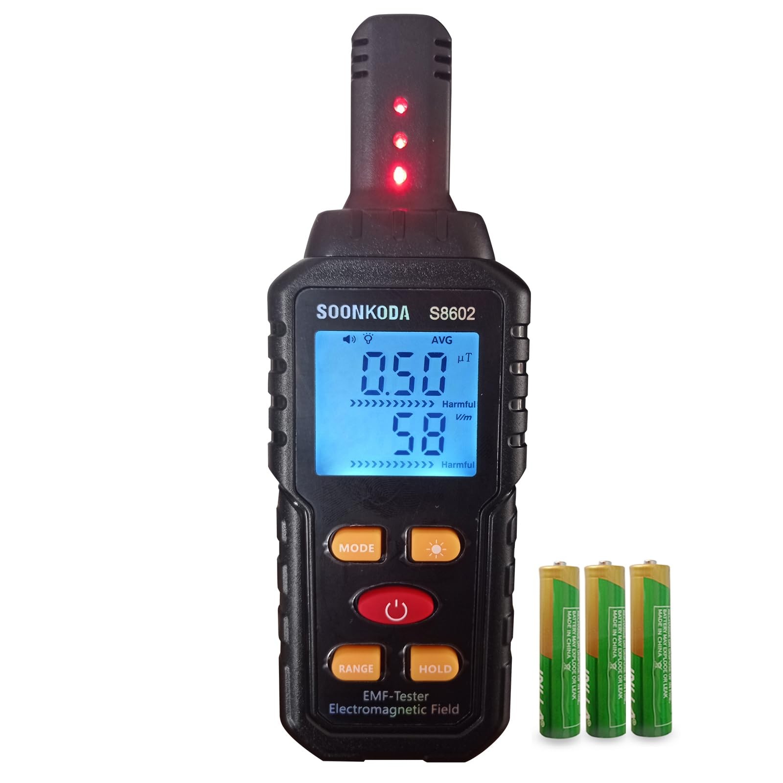3 in 1 EMF Meter,EMF Reader,Electromagnetic Field Radiation Detector,EMF Tester