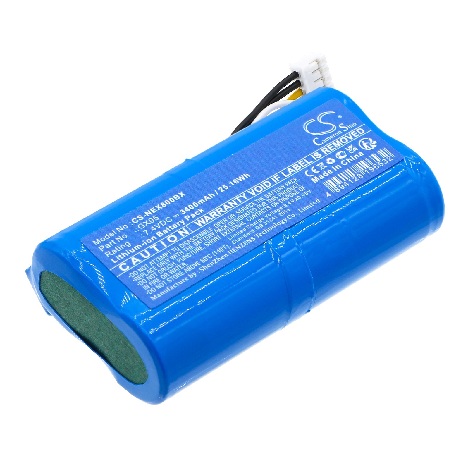 BATTERIE 3400mAh Type GX05 WHB02-2600 (6 Pin) For NEXGO N86, WizarPOS Wizar Q2