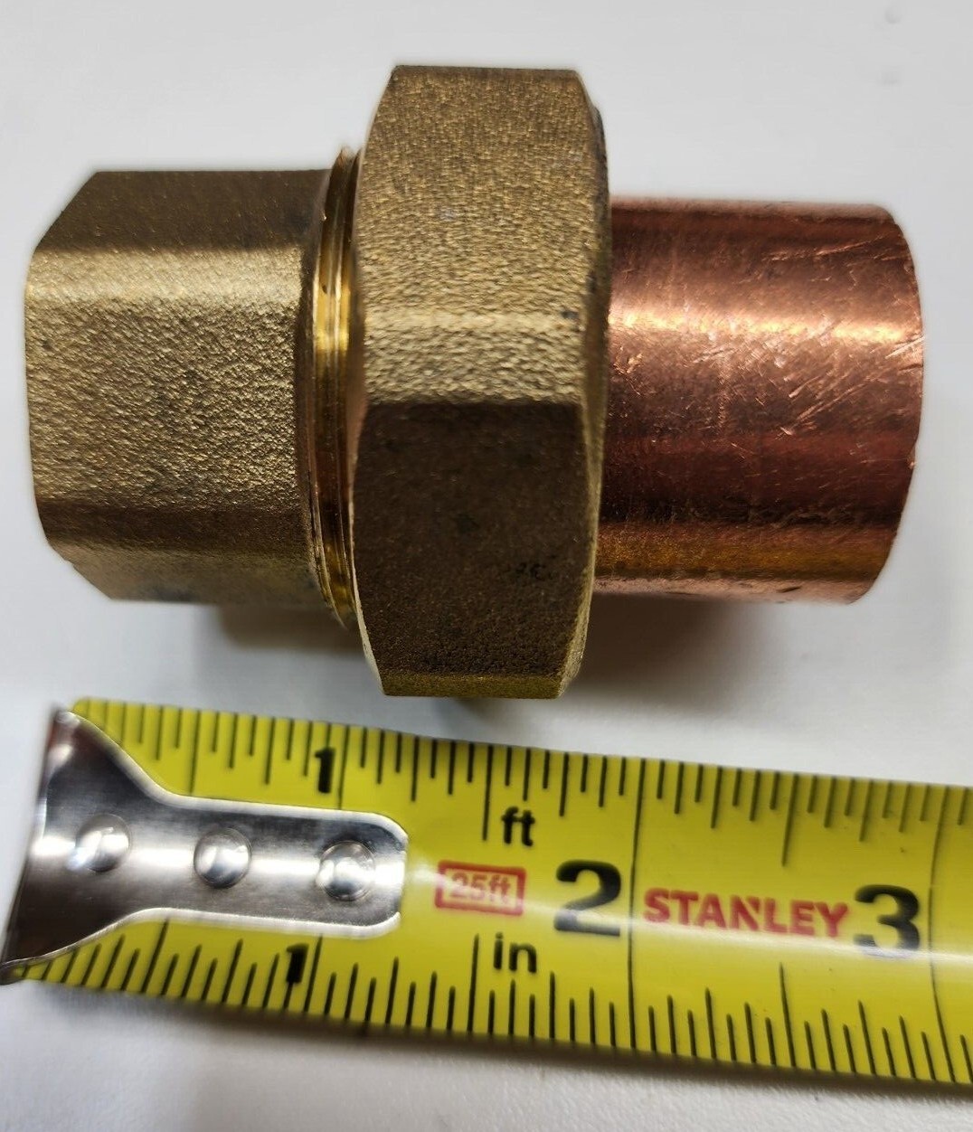 1″ Unbranded 733 Union Copper CxC C75504 Wrot/ACR Solder Joint Lead Free NeW