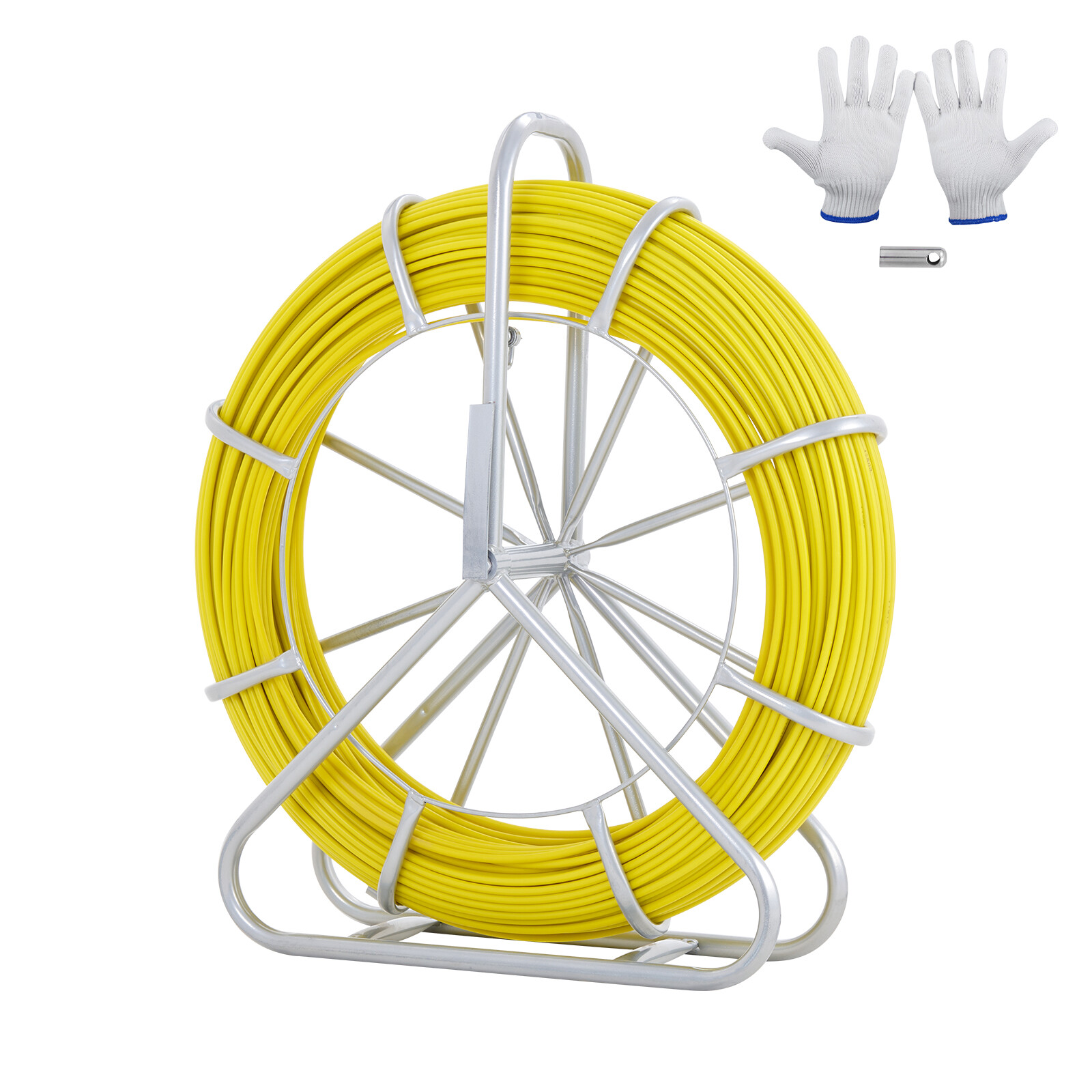 VEVOR Fish Tape Puller Fiberglass 600 ft 5/16 in Wire Cable Running Duct Rodder
