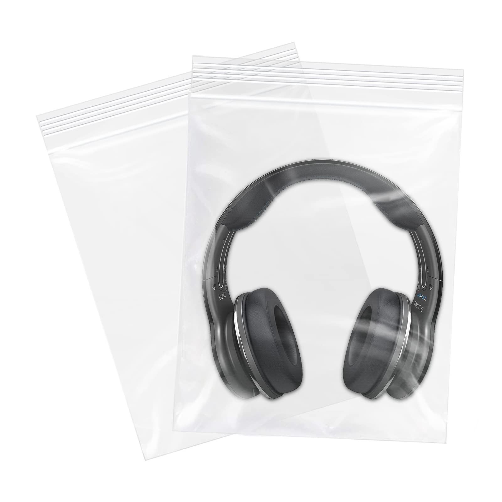 – 13″ x 15″(500 Count) Large Zip Poly Bags – Clear Plastic Reclosable Storage…