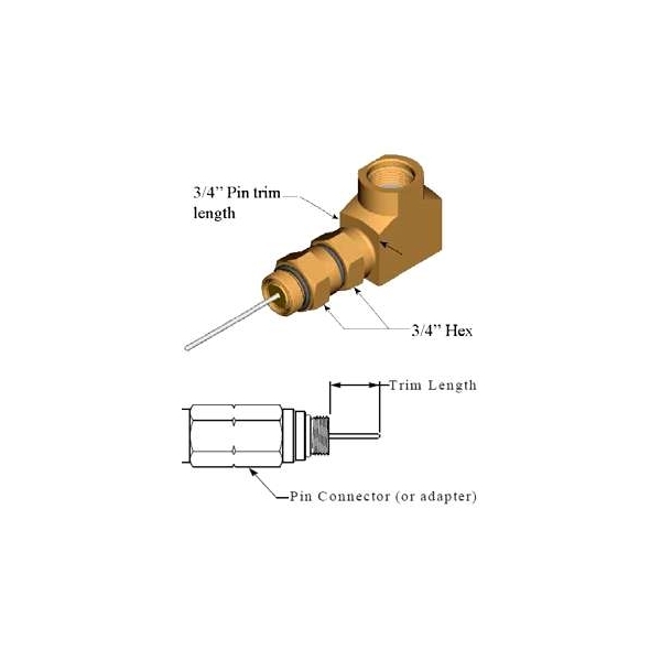 PPC 90 Degree connector Swivel Version Model CP-90-3-SW