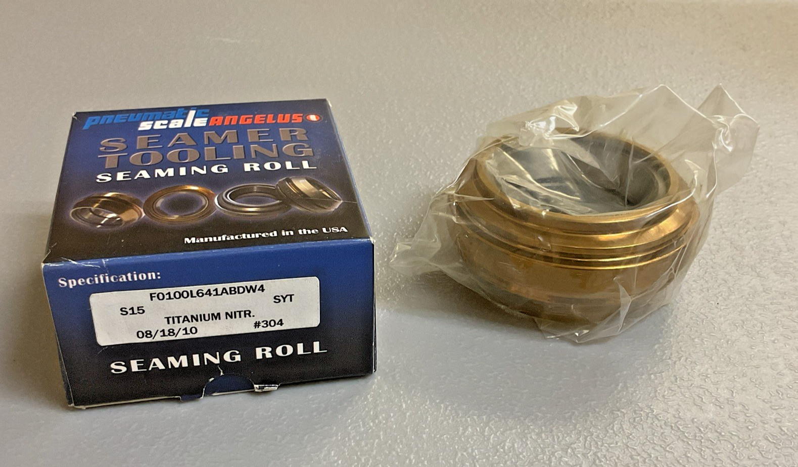 NEW, ANGELUS 100L641ABDW4 SEAMING ROLL S15 SYT, TITANIUM NITRIDE, FREE SHIPPING