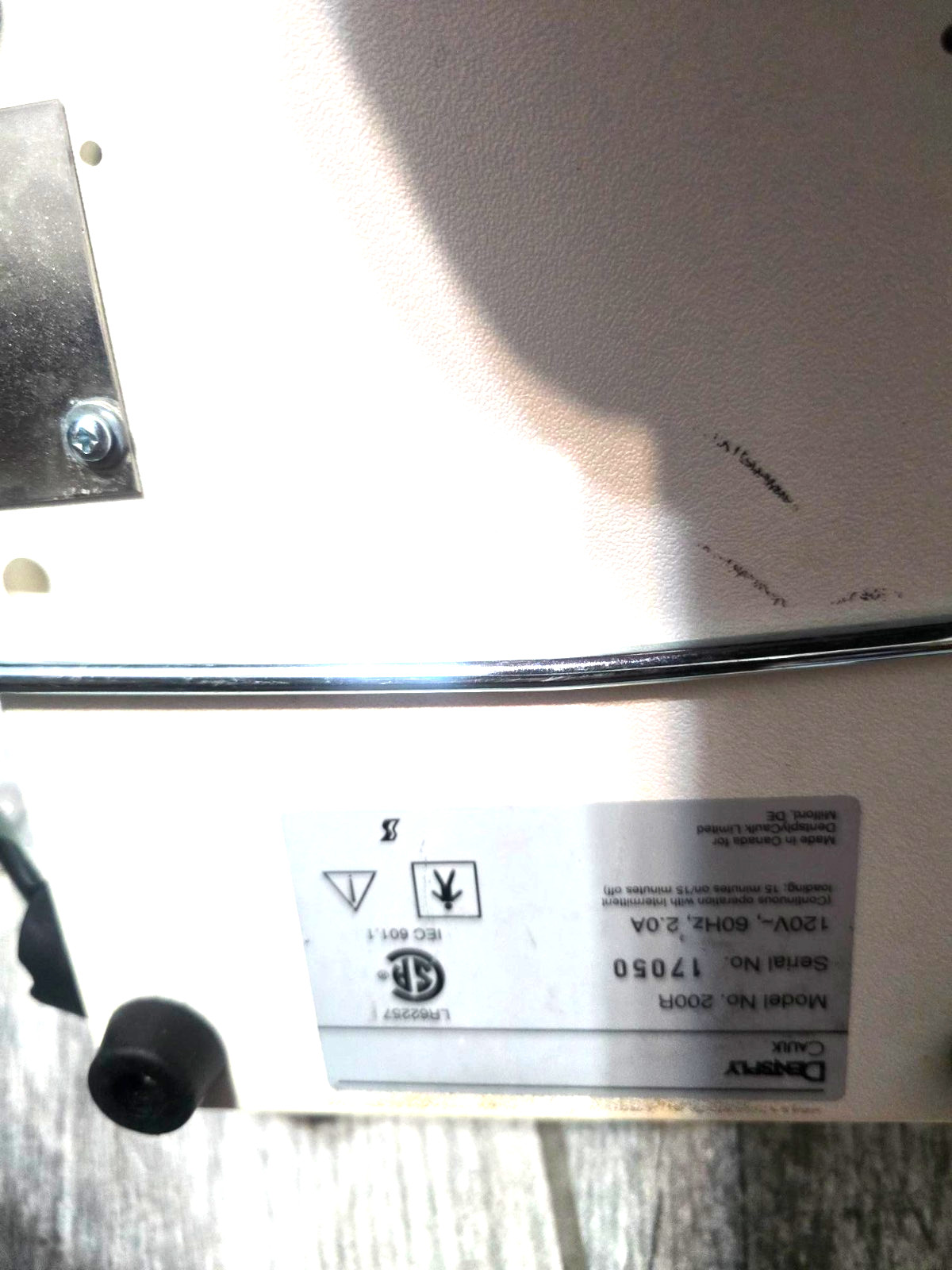 Dentsply Spectrum composite Curing Light Model 200R tested