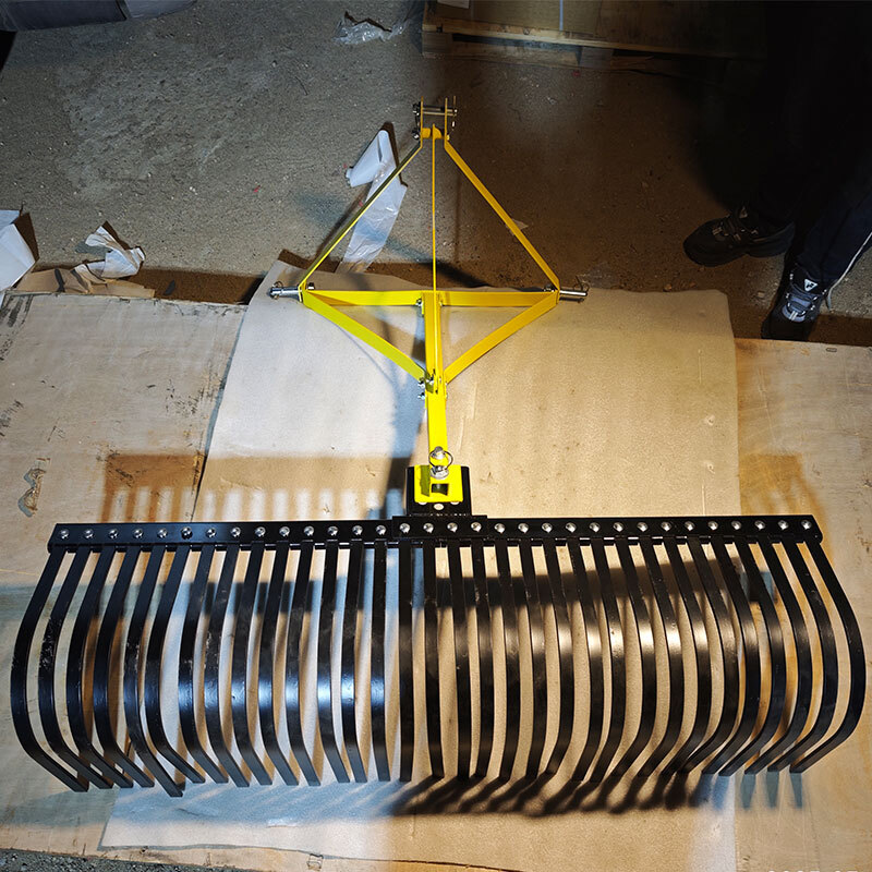 Heavy Duty 60″ Landscape Rake for Category 1 Compact Tractors 3-Point Hitch