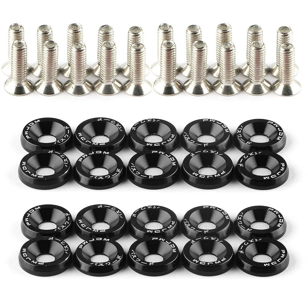 20Pcs/Set Bumper Fender Washers Engine Bay Dress Up Bolts Fasteners M6 JDM Fende