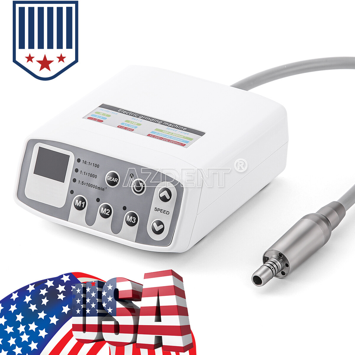 AZDENT Dental LED Brushless Electric Micro Motor/1:1/1:5/1:4.2 LED Handpiece
