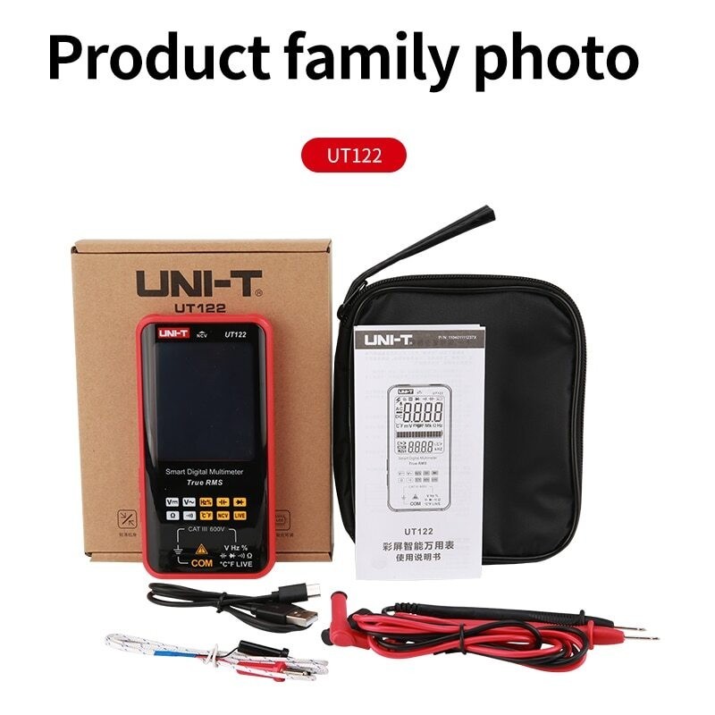 Intelligent TRMS Digital Multimeter Voltage Frequency Dual Display NCV LIVE Test