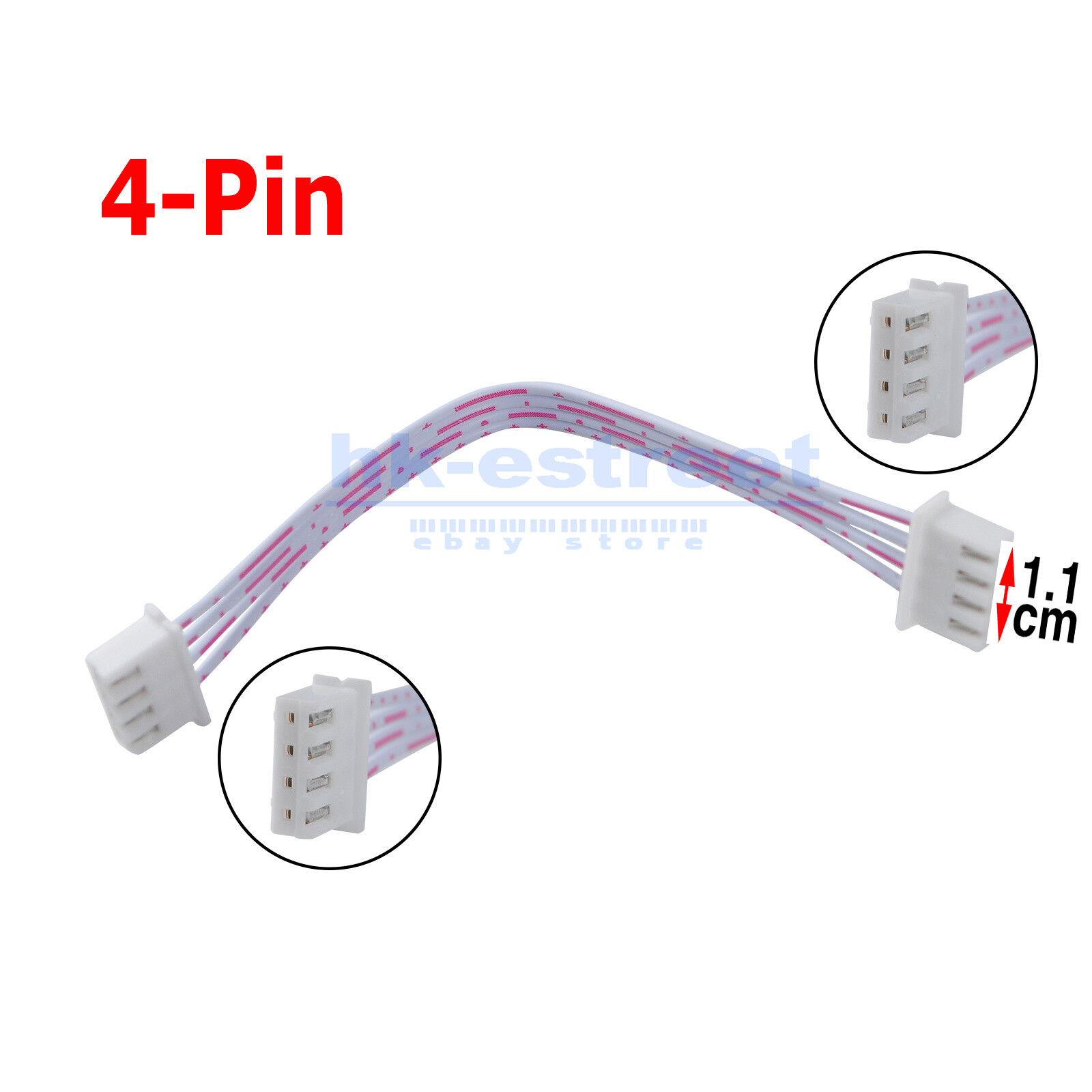 4-Pin 2.54mm Pitch Female to Female JST-XH Connector Cable Wires 10/20/30CM