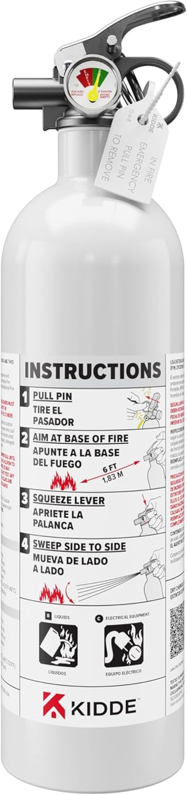 Kidde Mariner PWC Fire Extinguisher for Jet Skis, 5-B:C, KD57W-5BC | Coast Guard