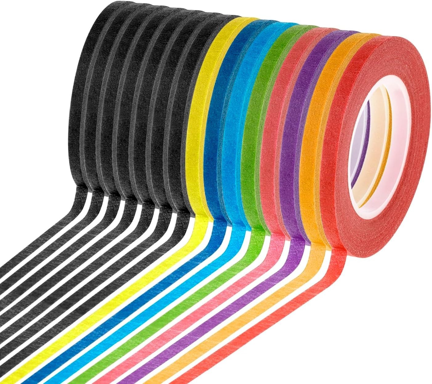 15 Rolls Low-Tack 1/8 Inch Whiteboard Tape – Perfect for Crafts & Art Projects