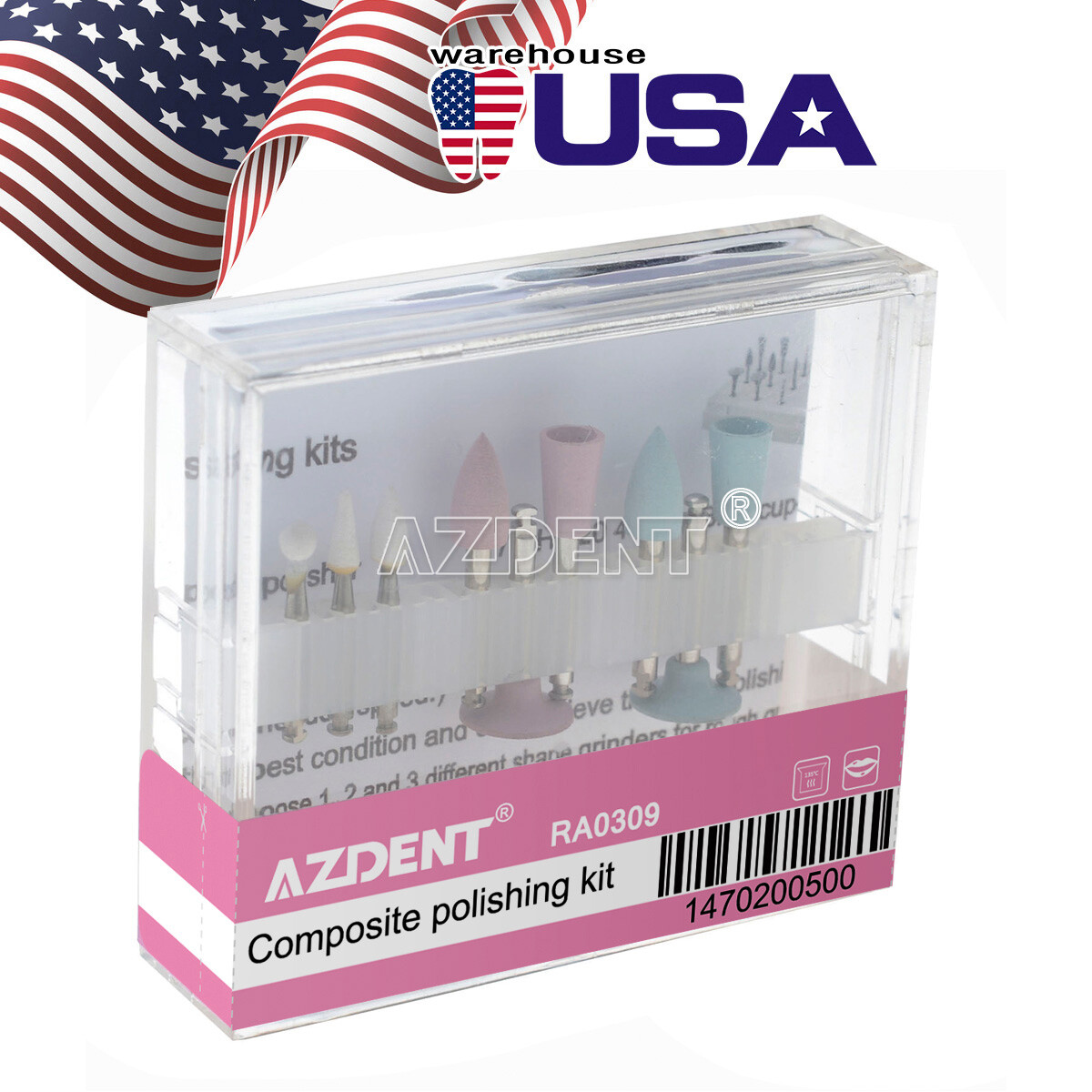Dental Kit de Pulido de Resina Compuesta RA0309 Adapto para Baja Velocidad Uso