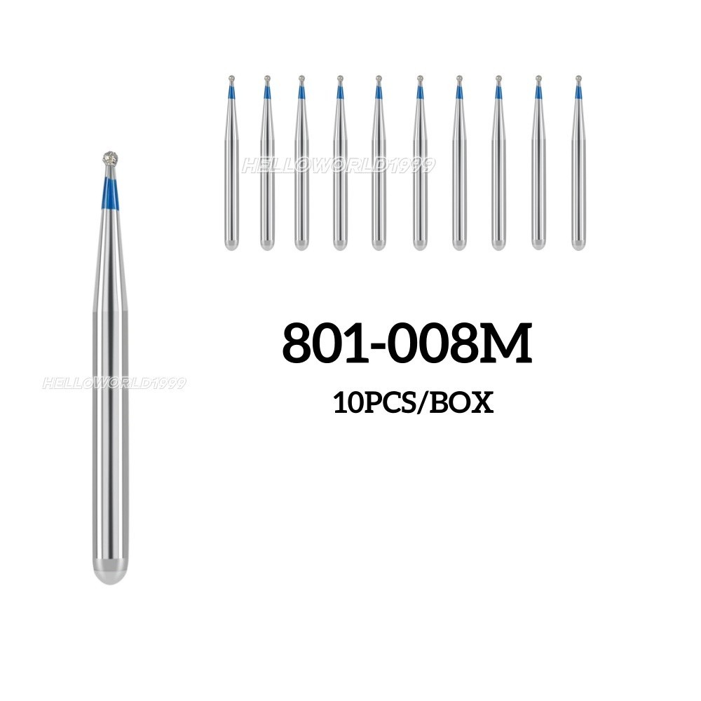 10pcs Dental Diamond Burs for High Speed Handpiece MediumGrit/Super Coarse FG