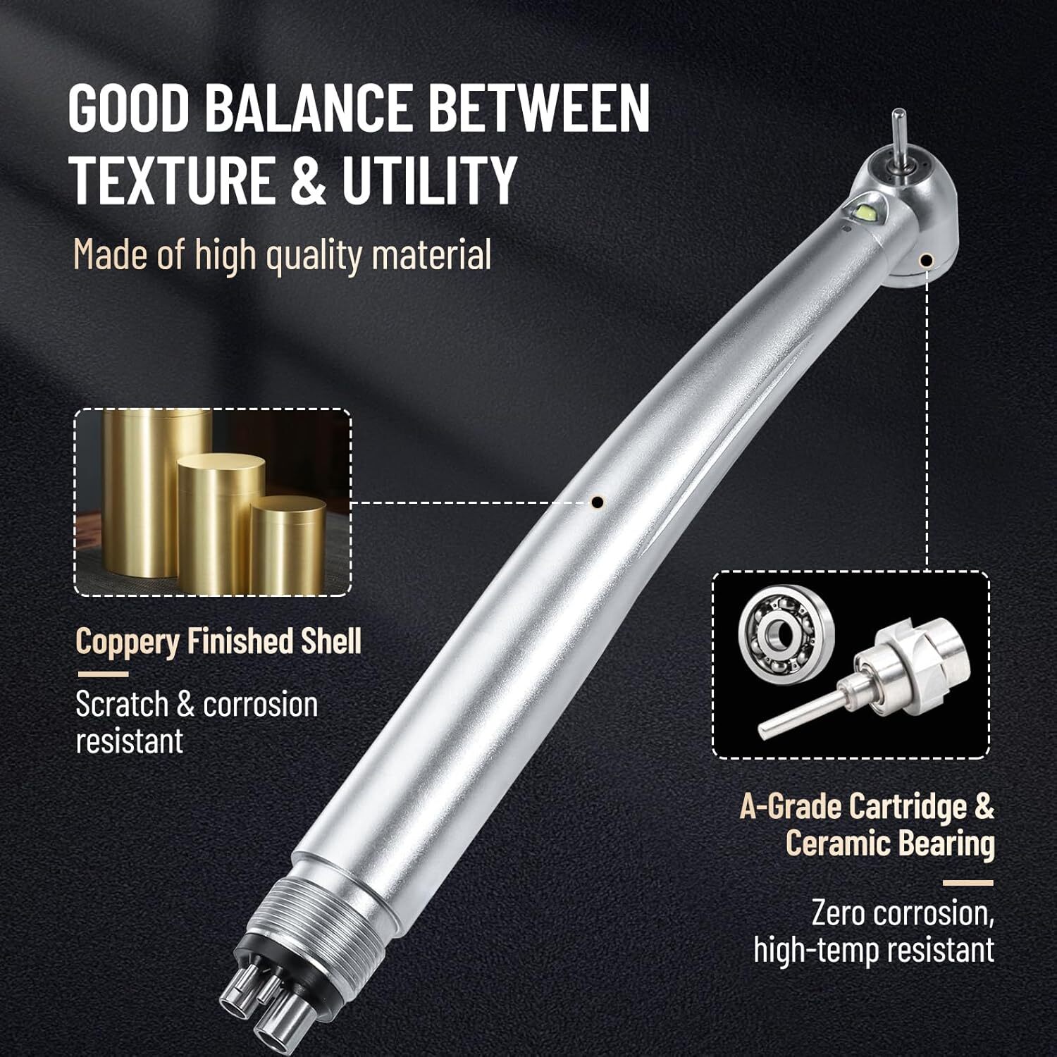 Triple Water Spray Dental High Speed Handpiece LED E-generator Push Button 10Pcs