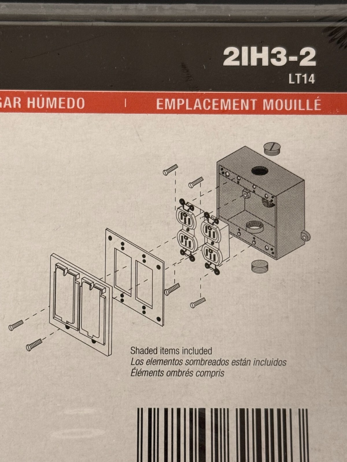 CASE OF 10 Thomas & Betts / Red Dot 2-Gang 3-Hole 3/4″ Outlet Boxes 2IH3-2