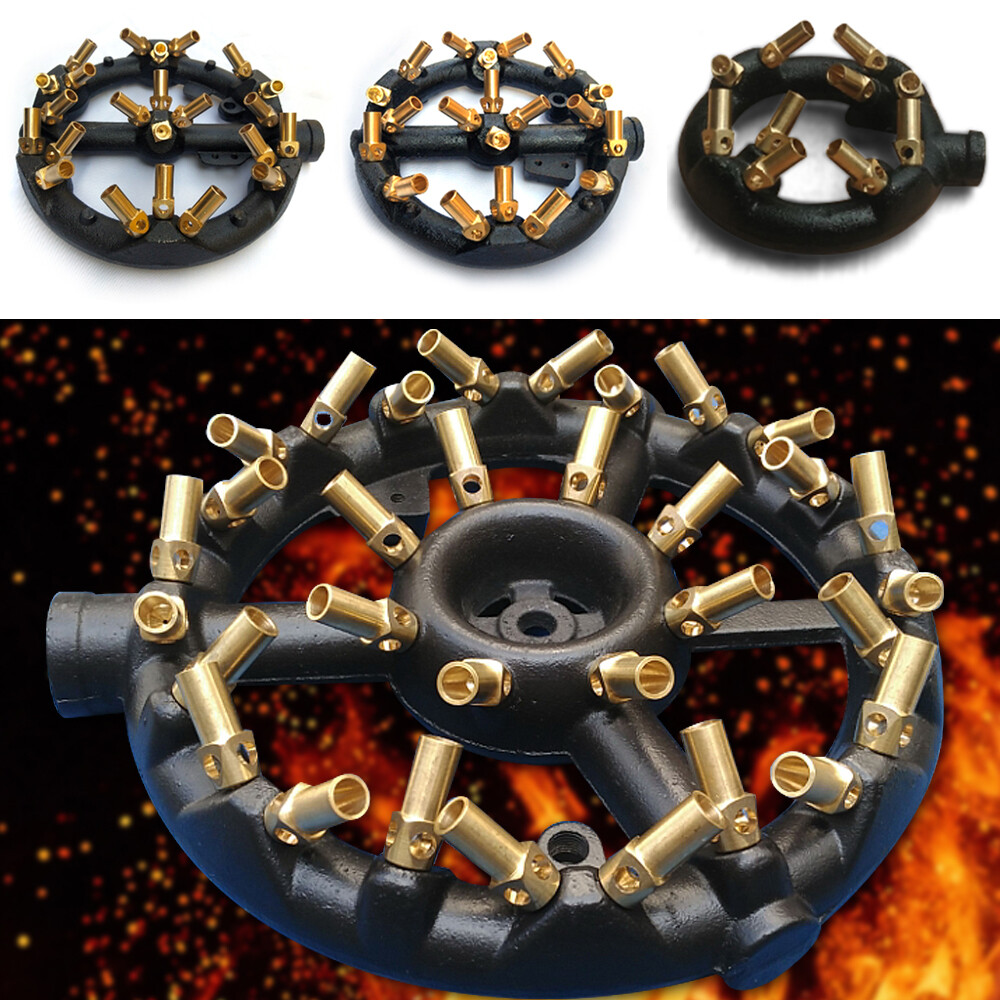 Chinese Wok Range Natural Gas 20 Tip Jet Burner-Cast iron & Brass Fast Shipping
