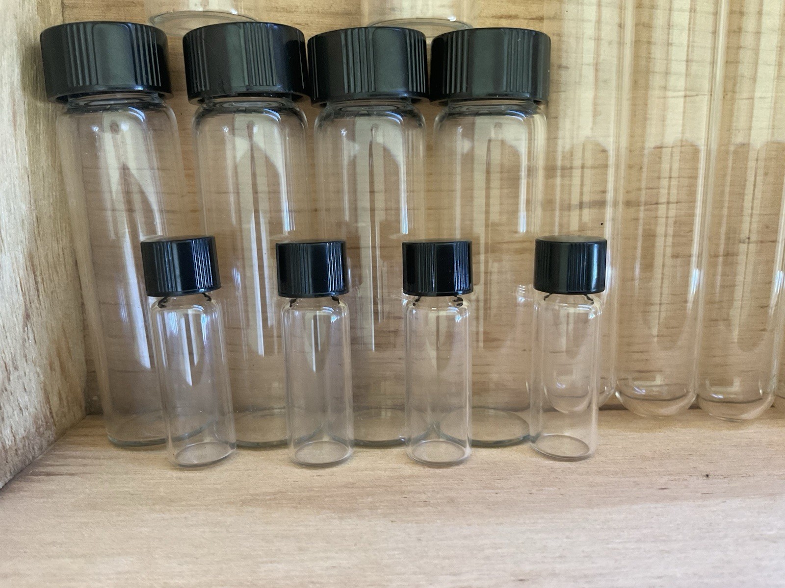 Vintage LOT Glass Pyrex Sani Glass test tubes vials Science chemistry Laboratory