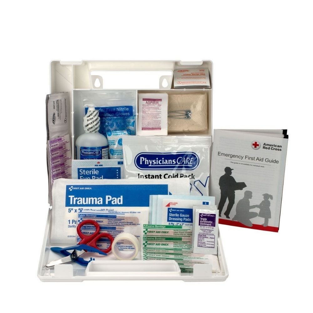 First Aid Only 223-U/FAO 25 Person First Aid Kit Plastic Case Eye Wash