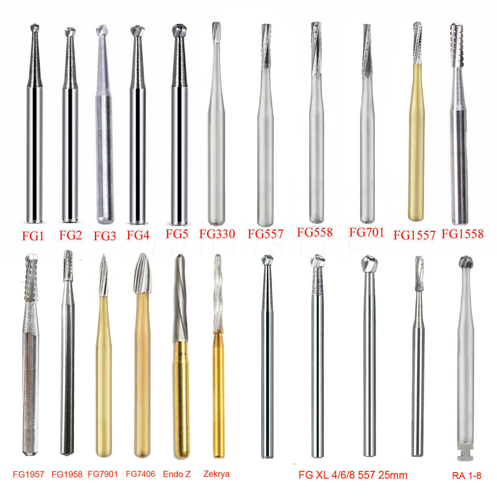 Dental Carbide Burs RA FG For Contra Angle Slow / High Speed Handpiece