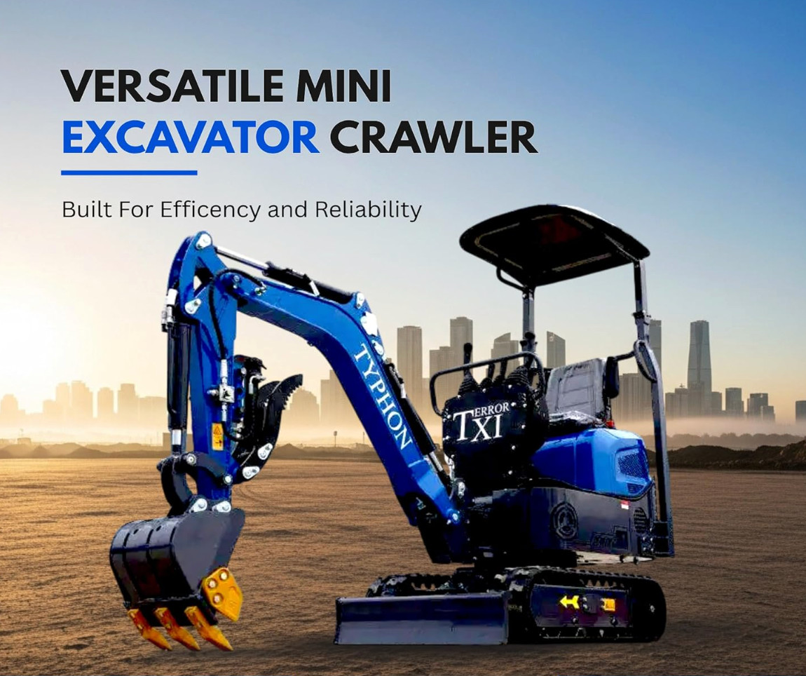 FREE SHIP Mini Excavator 1 Ton Digger 13.5hp Gas Tracked Crawler B&S EPA Engine