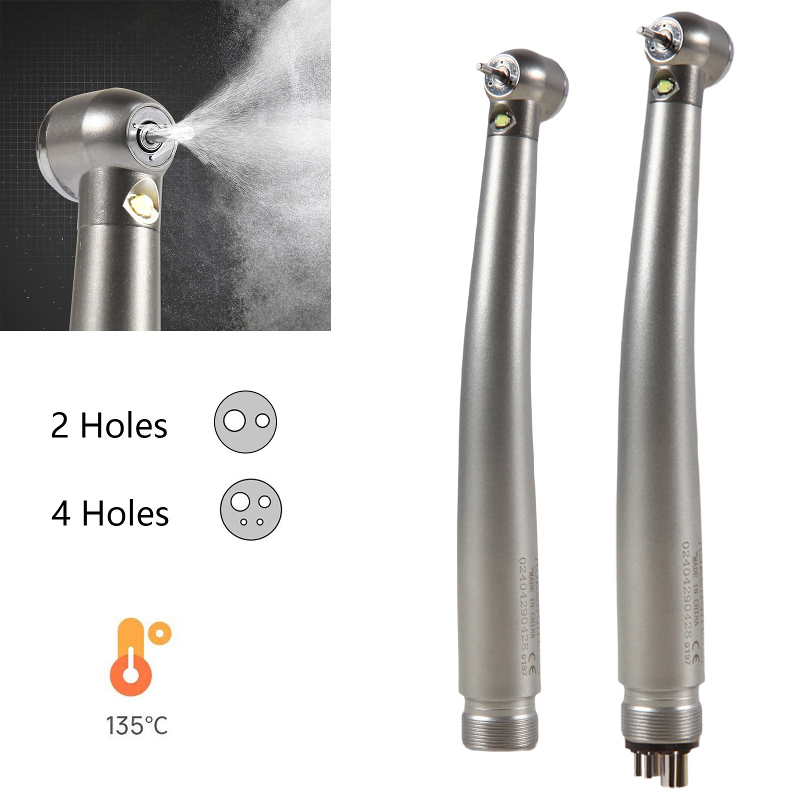Dental Kit de pieza de mano turbina fibra óptico LED de alta y baja velocidad