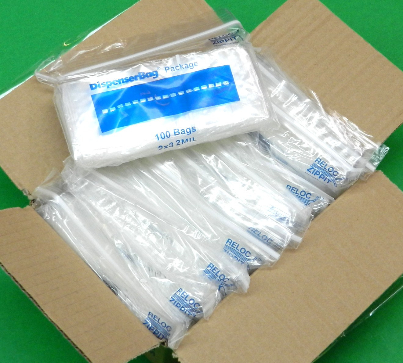 1000 Reloc Zippit Bags 2mil 2×3 Clear Reclosable Squeeze Zip Seal Lock 1,000 Pcs