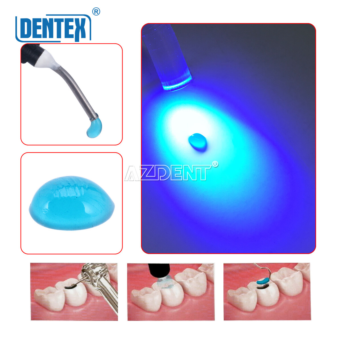 Dental Temporary Flow Light Cure Filling Composite Material Resin/Curing Light