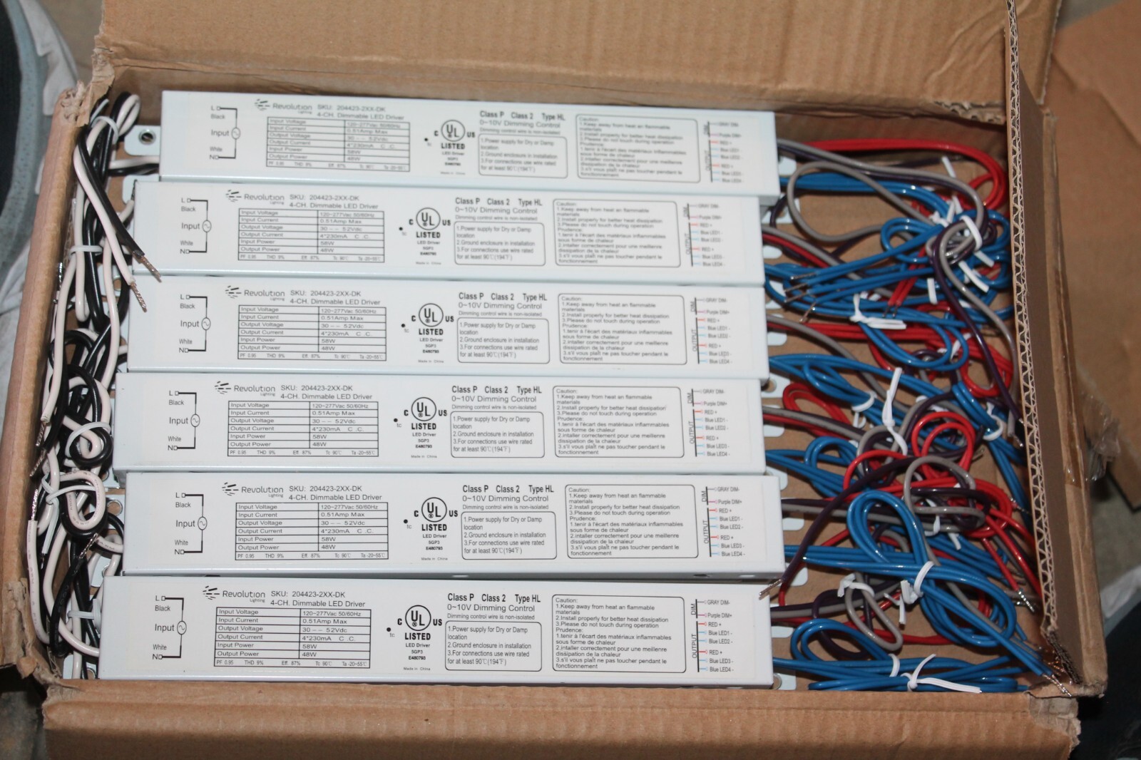 Dimmable LED 4 Channel Driver Ballast 204423-2xx-dk 58W LEDINTA-0520C-80-DB CS24