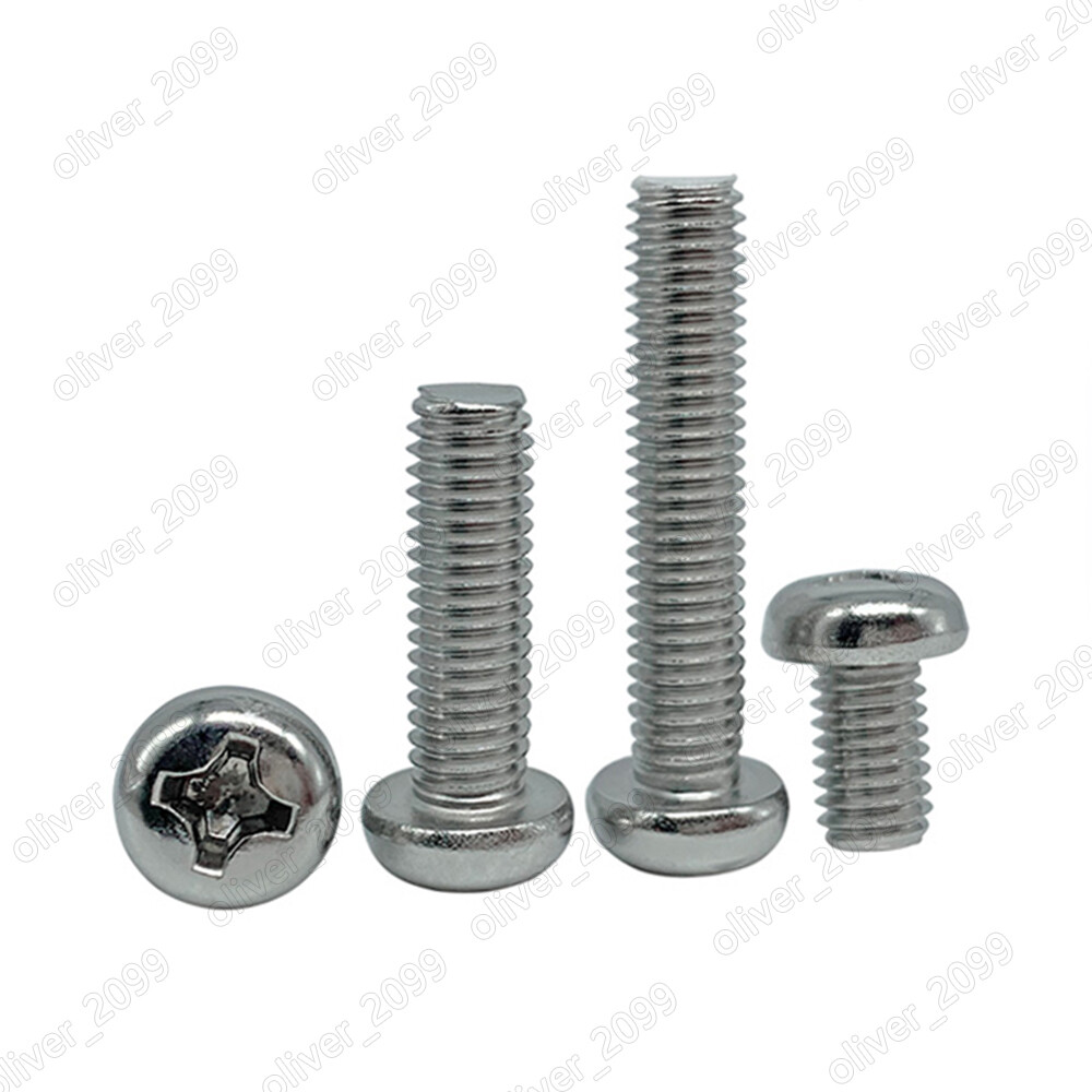 M2 M2.5 M3 M4 M5 M6 M8 304 Stainless Steel Phillips Cross Small Pan Head Screws