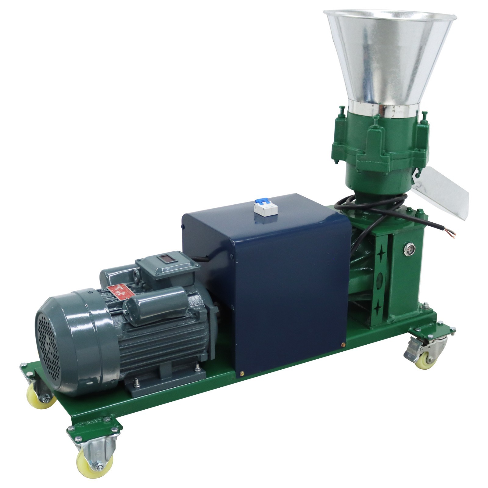 4Roller 2mm Animal Feed Pellet Mill Machine Fodder Pelletizer 150-200KG/h 220V