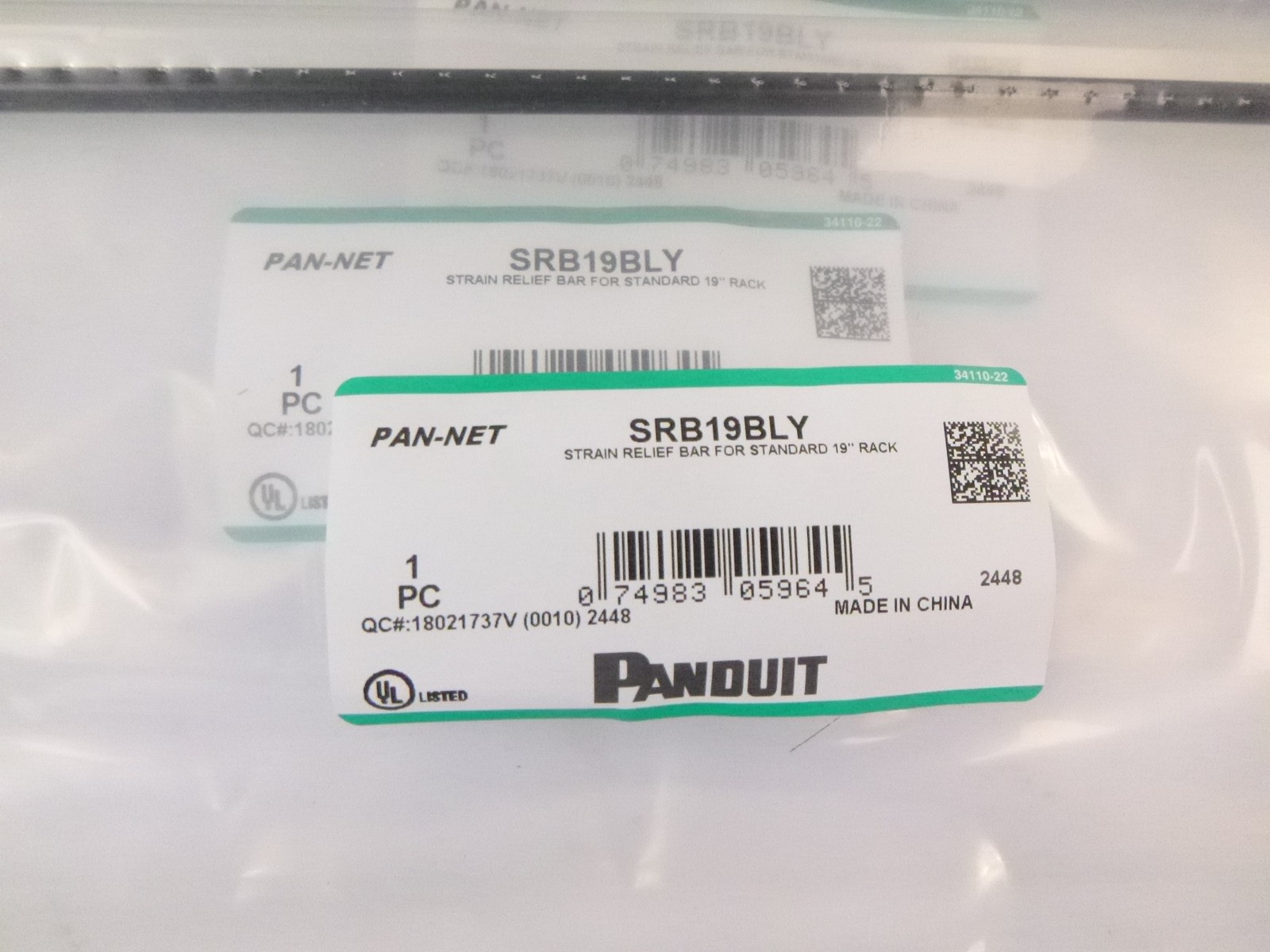 10 Pack Panduit Strain Relief Bar Steel 19″ SRB19BLY