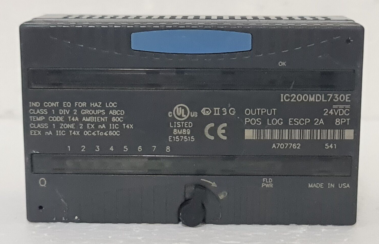 GE Fanuc IC200MDL730E VersaMax Output 24VDC POS LOG ESCP 2A 8PT
