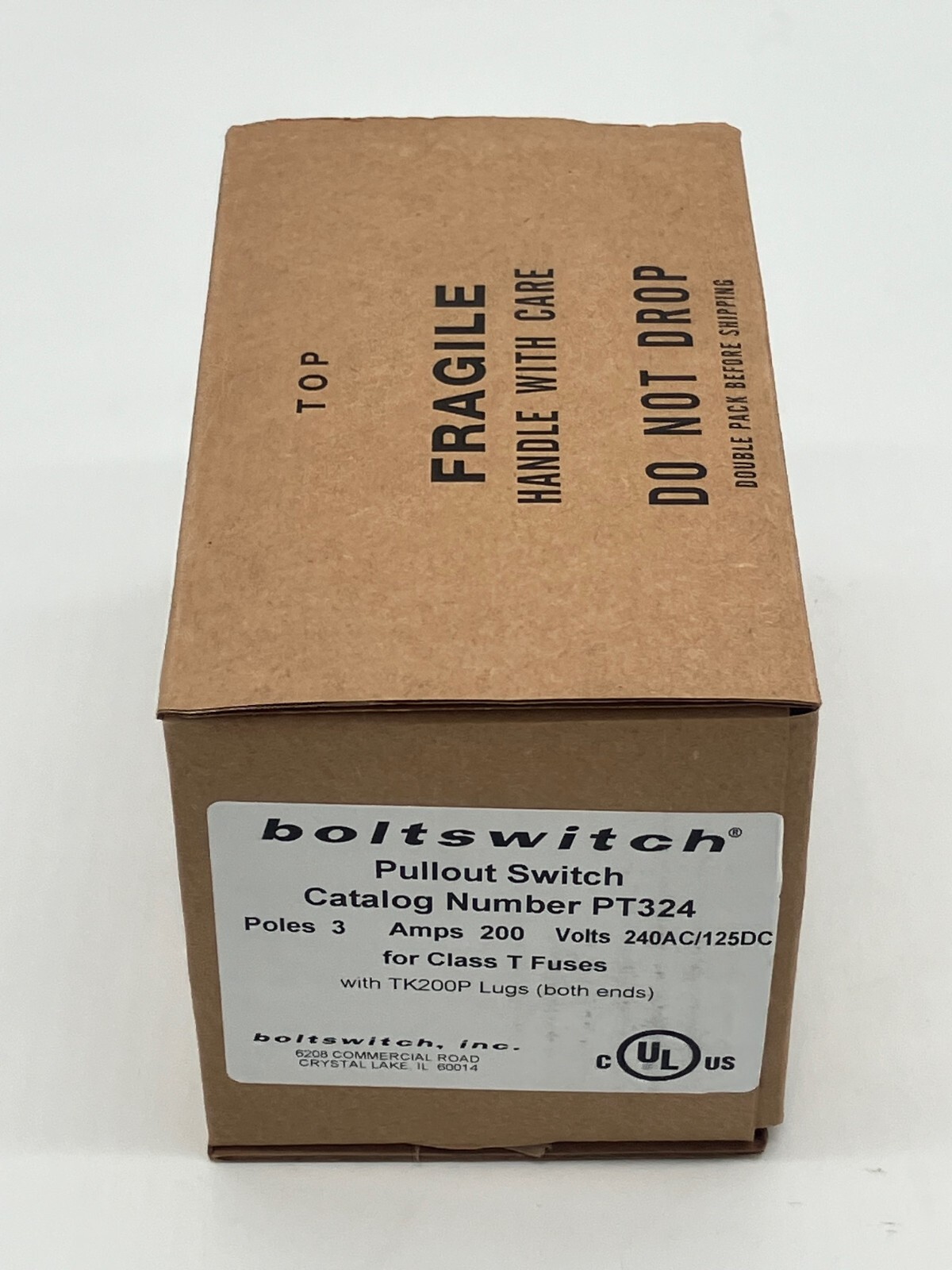 Boltswitch PT324 Pullout Disconnect Switch 200A 3-Pole 240V for Class T Fuses