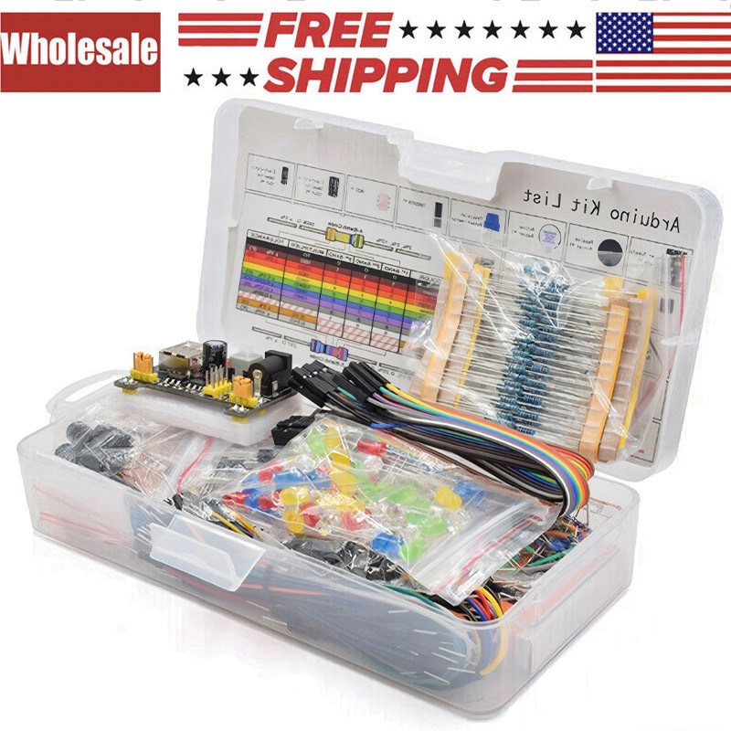 Electronics Component Basic Kit with 830 tie-points Breadboard Resist for UNO R3
