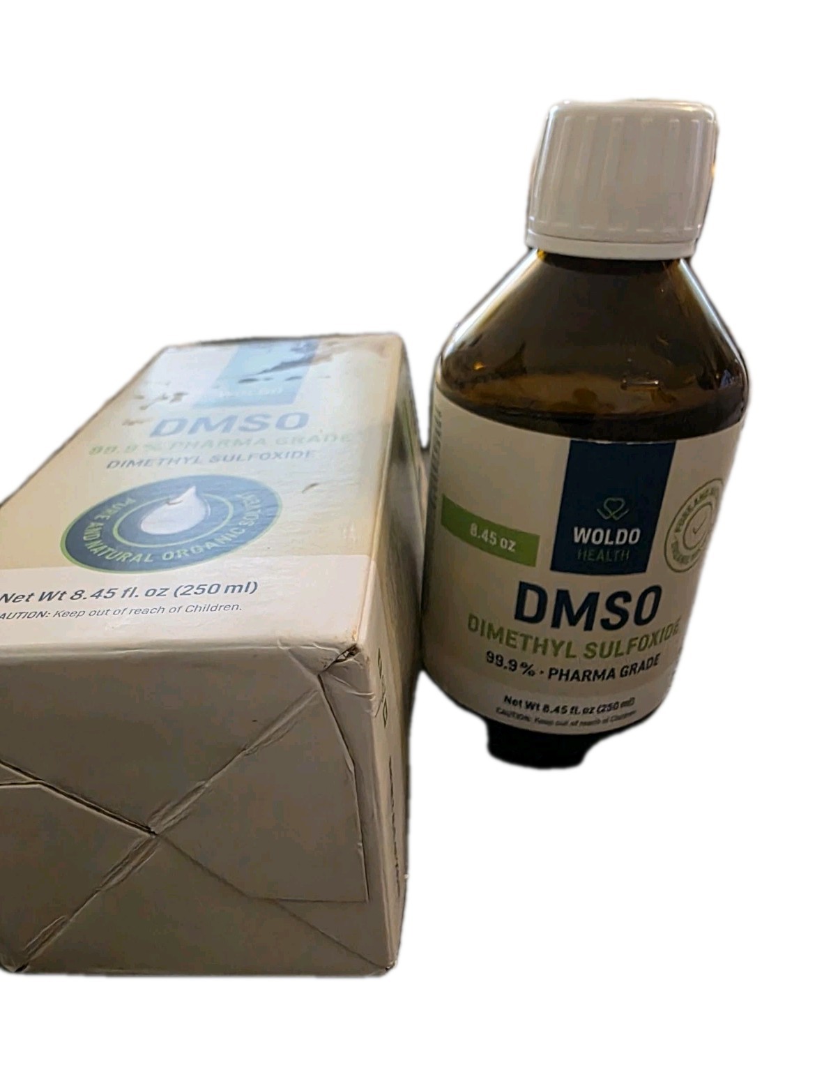 WOLDO HEALTH DMSO Dimethyl Sulfoxide Pharma Grade Organic Solvent 8.45oz 05/2028
