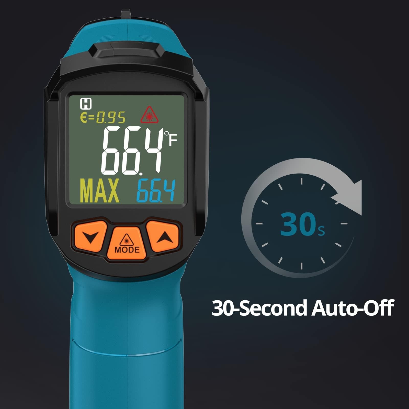 Infrared Thermometer, -58°F to 1472°F(-50~800°C), Non-Contact Digital Laser T…