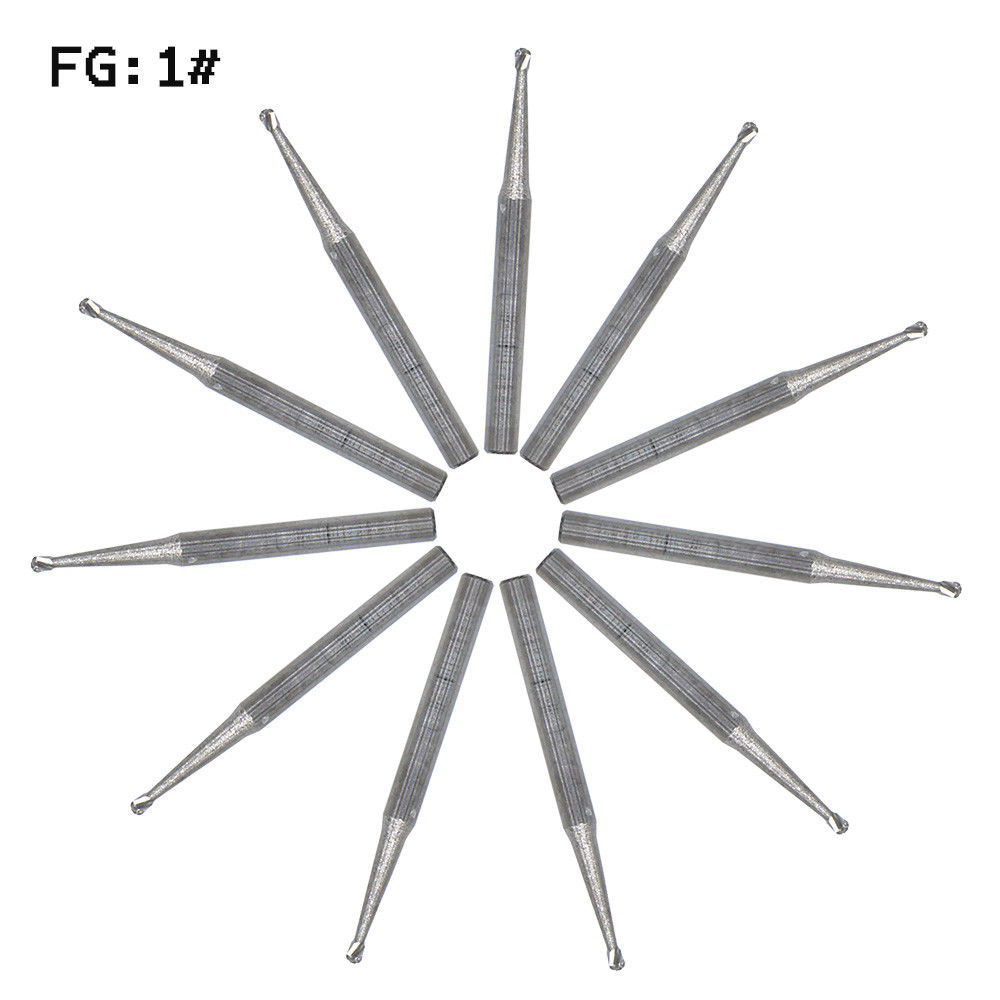 Dental Diamond Tungsten Carbide Burs Drill FG 1.6mm for High Speed Handpiece