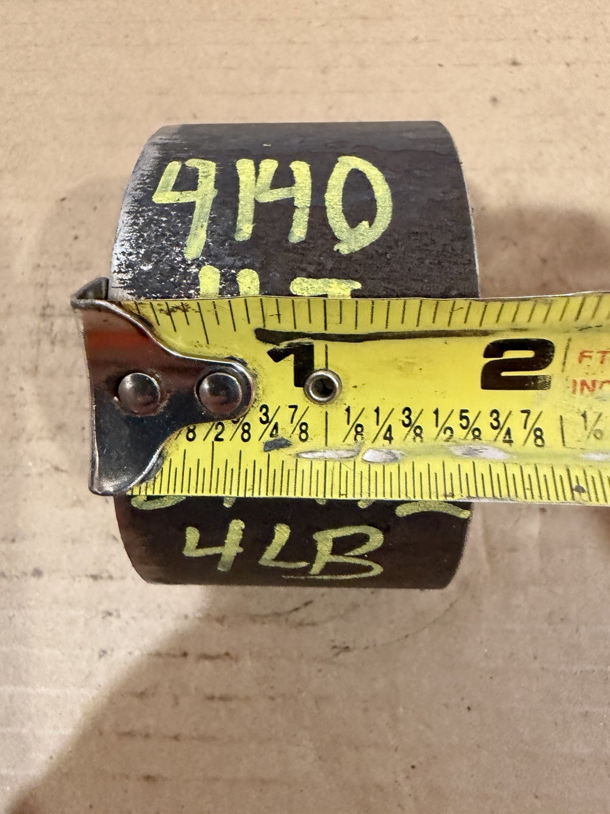 One Piece 4140 Hot Rolled Steel Bar Round Stock Heat Treated 3” OD x ~1 1/2”