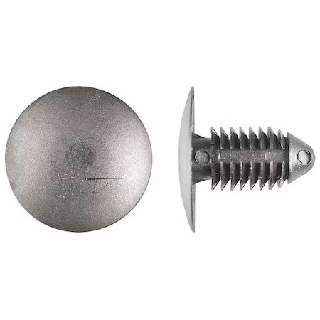 Push-In Rivet, Dome Head, 0.375 In Dia., 27/32 In L, Nylon Body, 25 Pk, 5710Pk