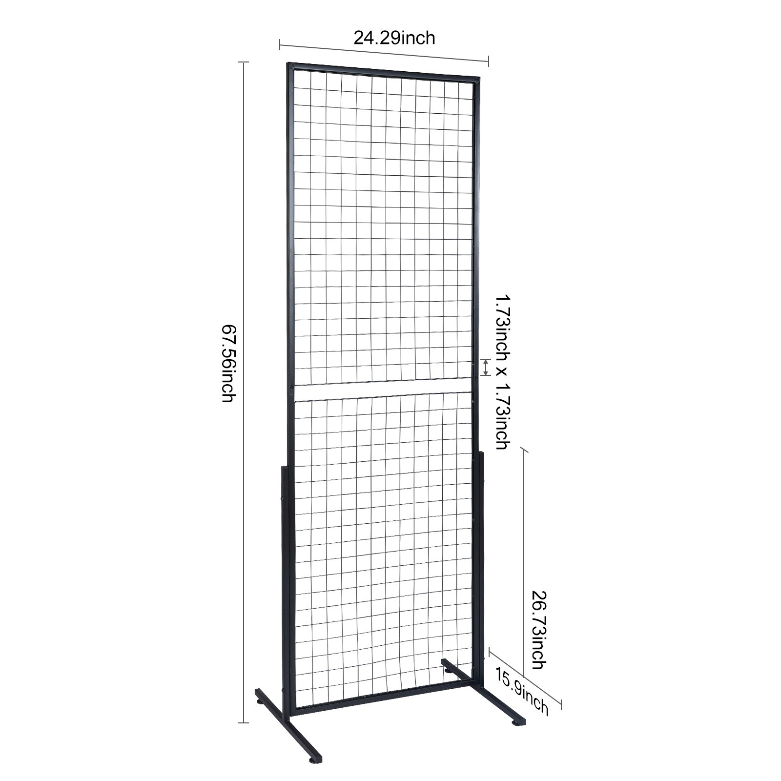 VEVOR 2′ x 5.6′ Grid Wall Panels Tower 2 Packs Wire Gridwall Display Racks